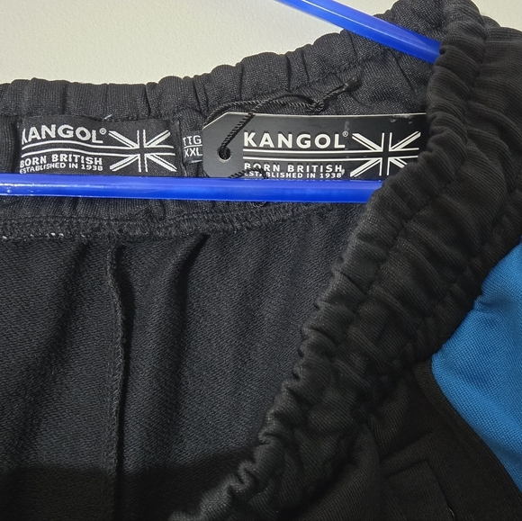 NWT Kangol Mens XXL Black Blue Stripe Track Pants Streetwear Joggers Retro NY - Picture 6 of 13